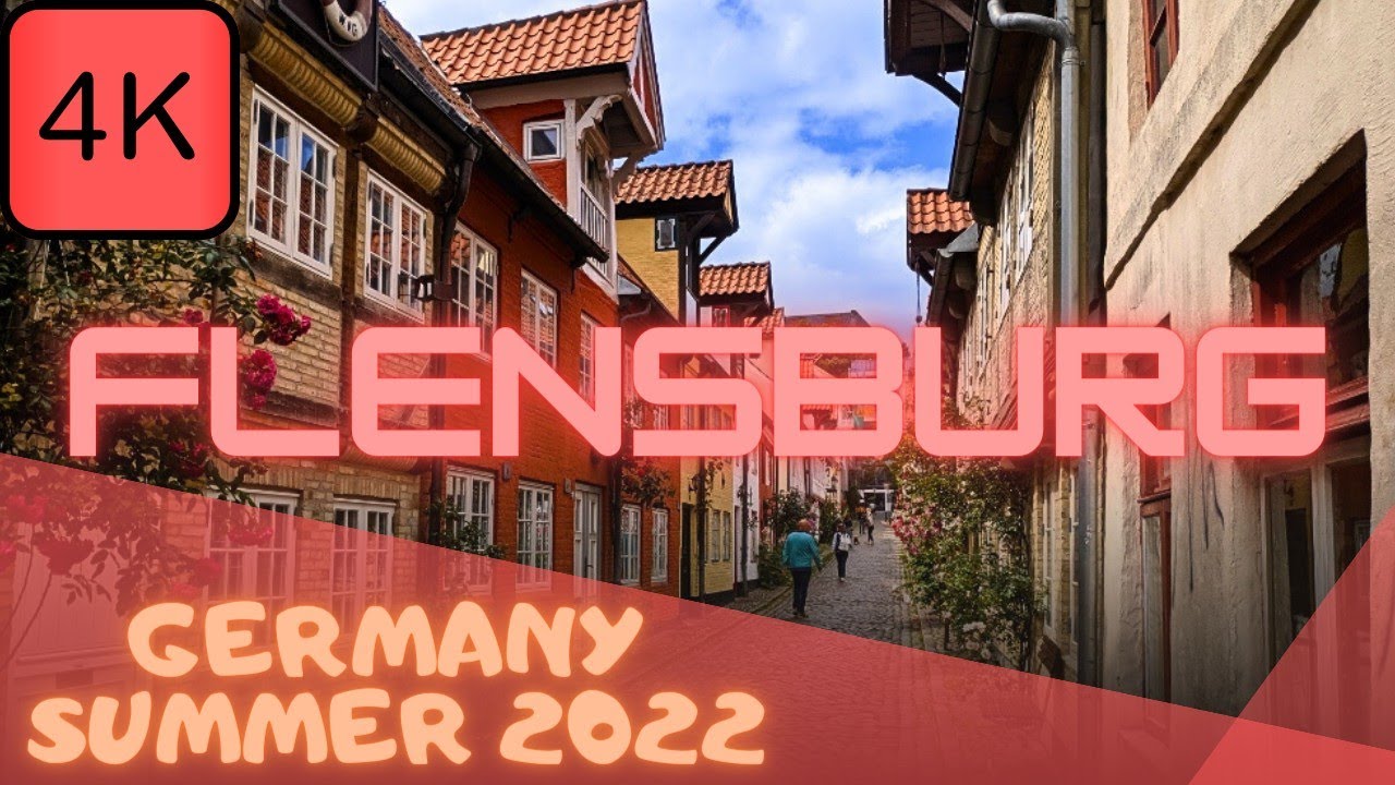 Flensburg / Germany | 4K 60FPS Virtual Walking Tour | Sightseeing Vlog with Music | Summer 2022