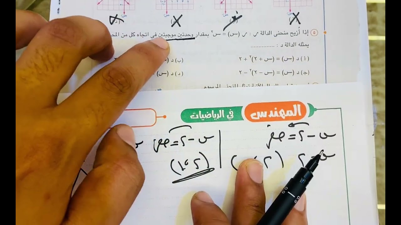 حل تمارين أختر 🔥التحويلات الهندسية لمنحنيات الدوال الأساسية🔥🔥
