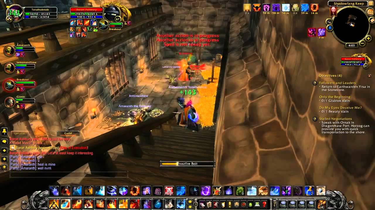 WoW Cataclysm Guide - Baron Ashbury (Shadowfang Keep) Wipe-a-thon 3000