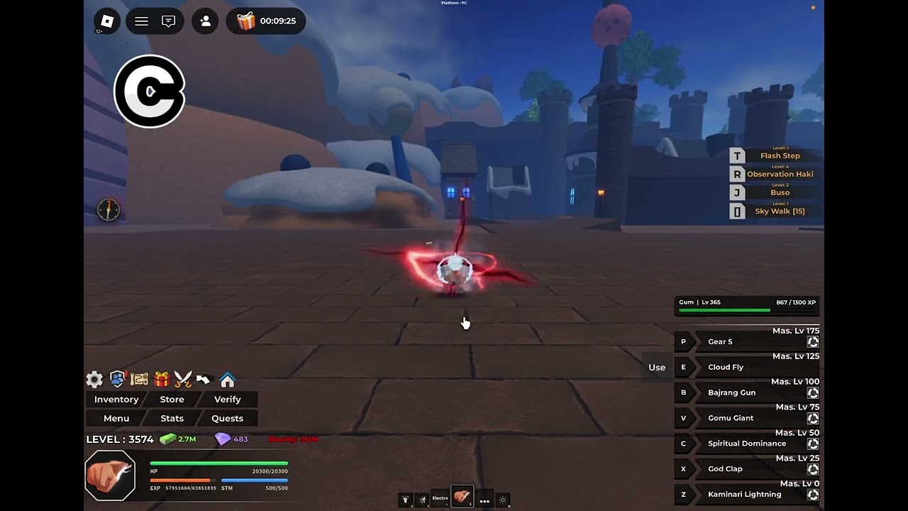 Showcase GUM FRUIT GEAR 5 (HAZE SEAS) #hazeseas #roblox #onepiece #showcase #viral #