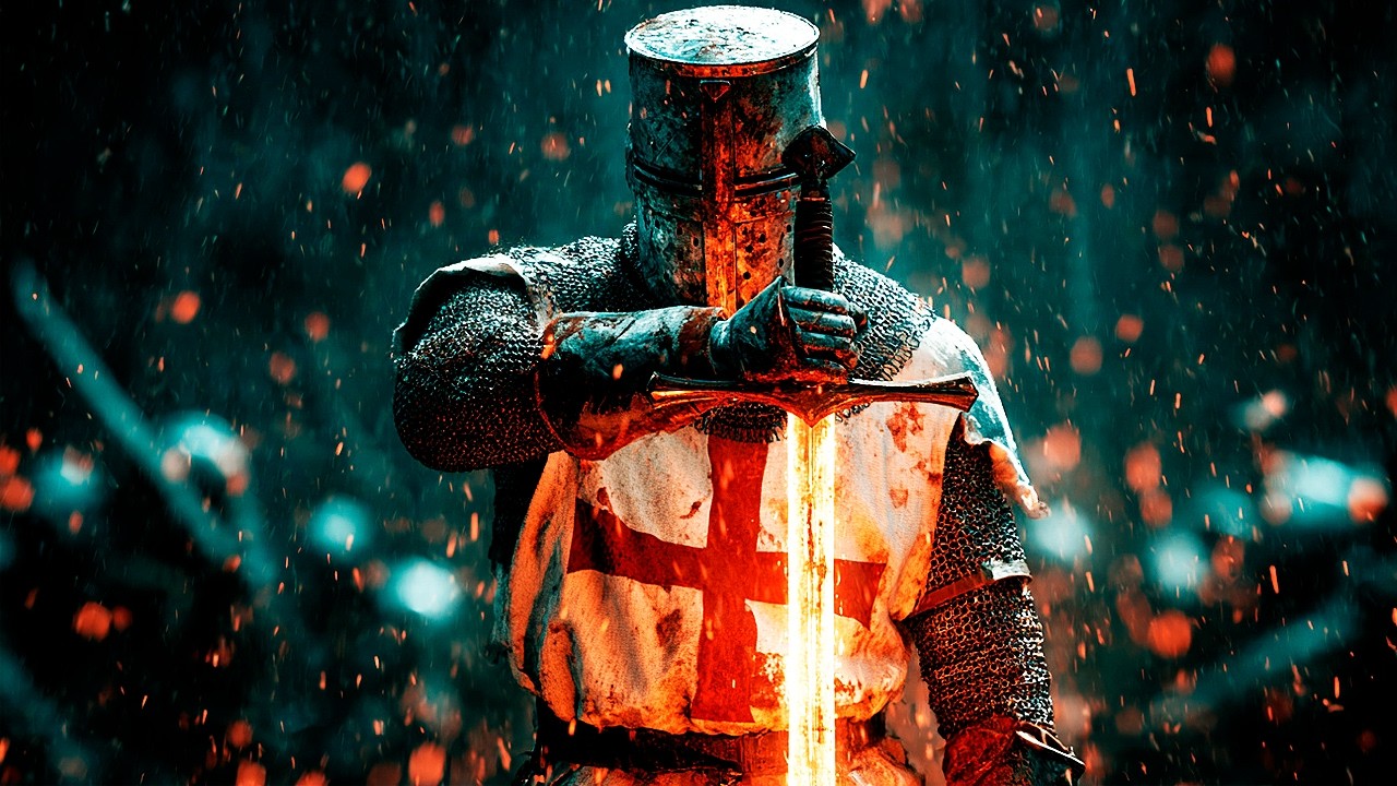 Crossing the Rubicon: The Templar's Vow | Powerful Crusaders Hymn (Gregorian Chant)
