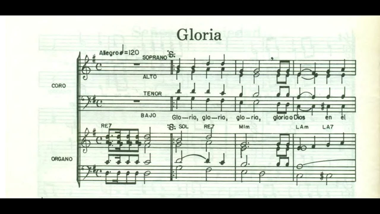 Gloria (Misa melódica) A. Mejía [Acompañamiento]