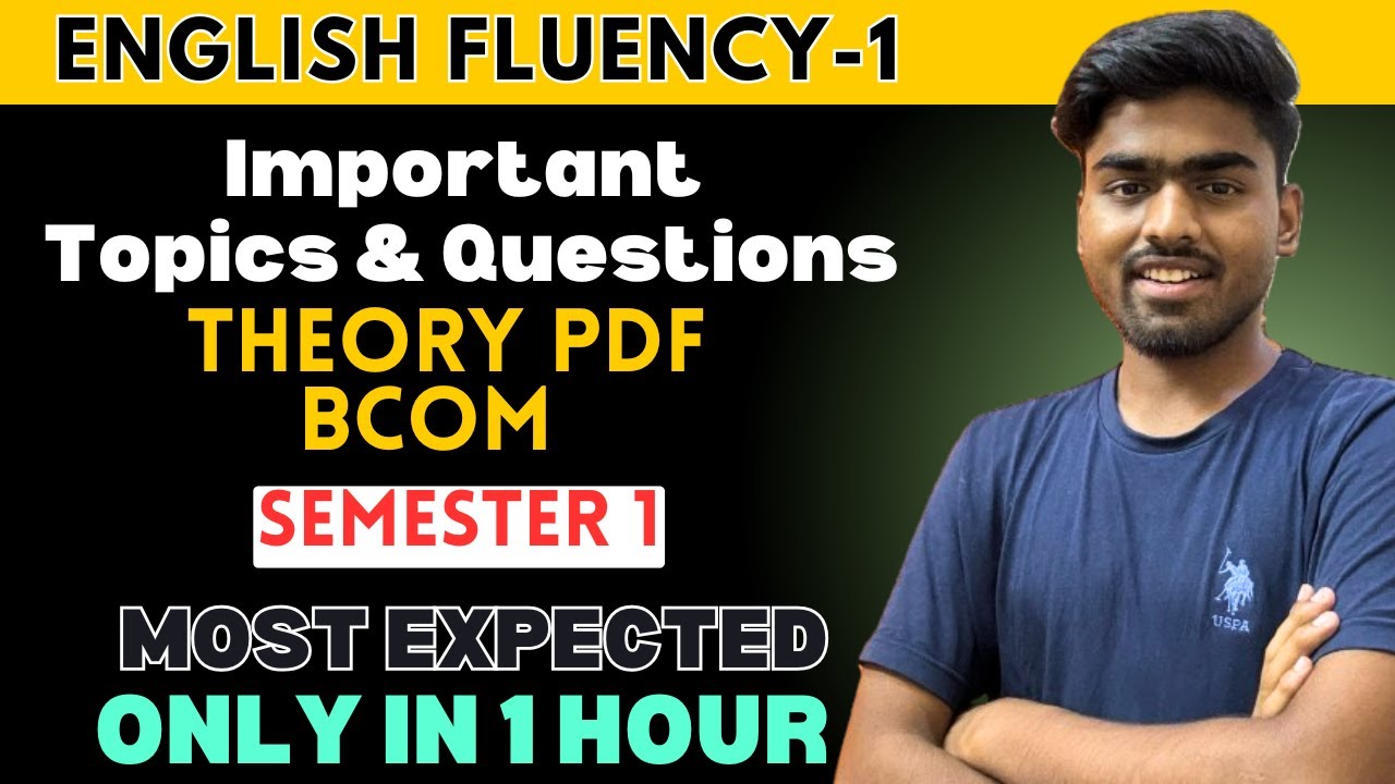 English Fluency One shot Video semester 1 DU SOL for All Courses