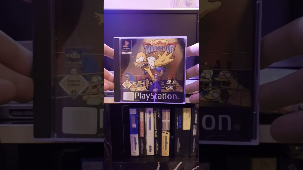 THE SIMPSONS WRESTLING PS1 GAME ON THE PS2 SLIM SHORT PLAY 🤣