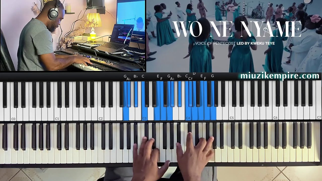 Sweet Piano Chords - Wo Ne Nyame by VOP Feat Kweku Teye Piano Cover