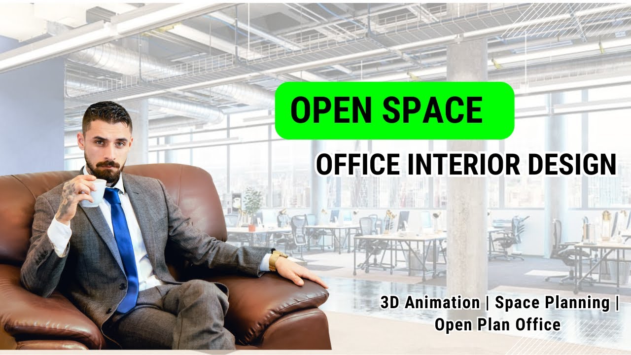 Open-Plan Office 3D Animation | Virtual Office Design Tour | Pool Office Interior Design in 2025