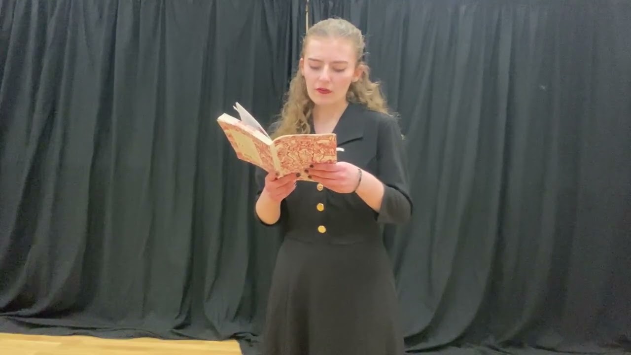 Tallulah Juggins reads an extract from Dante’s Inferno 