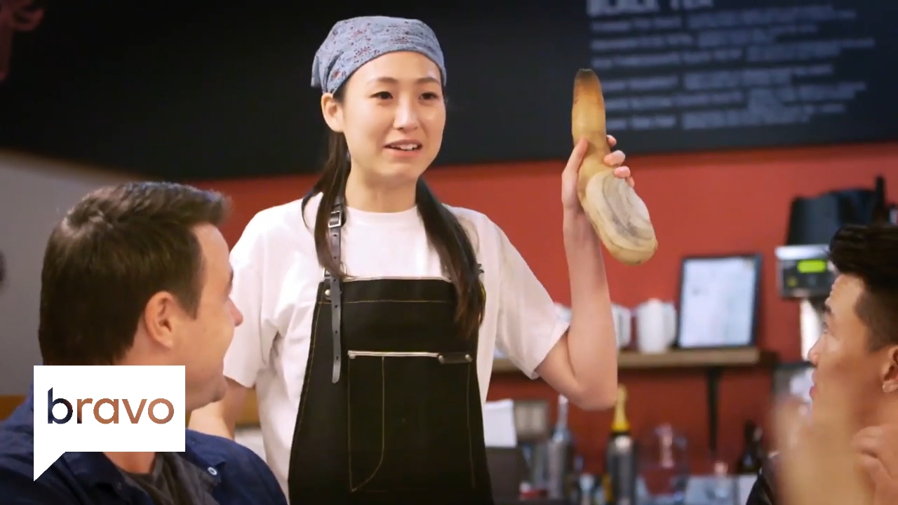 Going Off The Menu: Cheryl Burke and Graham Elliot Eat a Giant Mollusk (Season 2, Episode 1) | Bravo