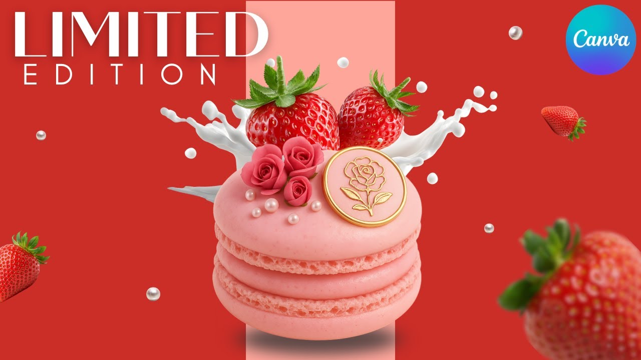 How to Design Eye-Catching Posters in Canva (Macron, Macaron) #canva#