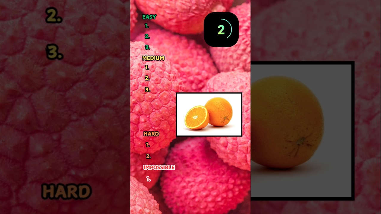 Guess the fruit in 3 seconds⏰ #quiz #trivia #fruit #food #shorts #wordgames #shortvideo