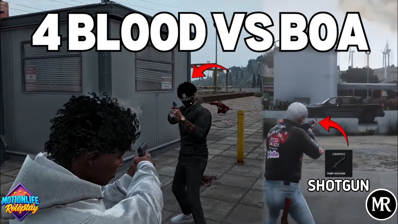 PERANG BESAR 4 BLOOD VS BOA !! BALAS DENDAM BOA KEPADA 4BLOOD ?! GTA V ROLEPLAY #motionliferp 