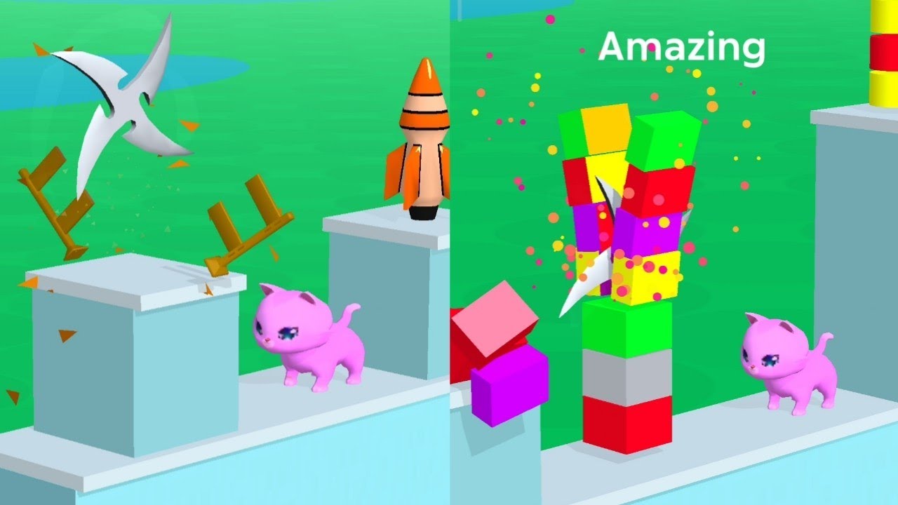 Don't Slice The Cats! 🐈💎! Slicing Gameplay!Very Satisfying And Relaxing ASMR Games!‎@Pro Slicing 