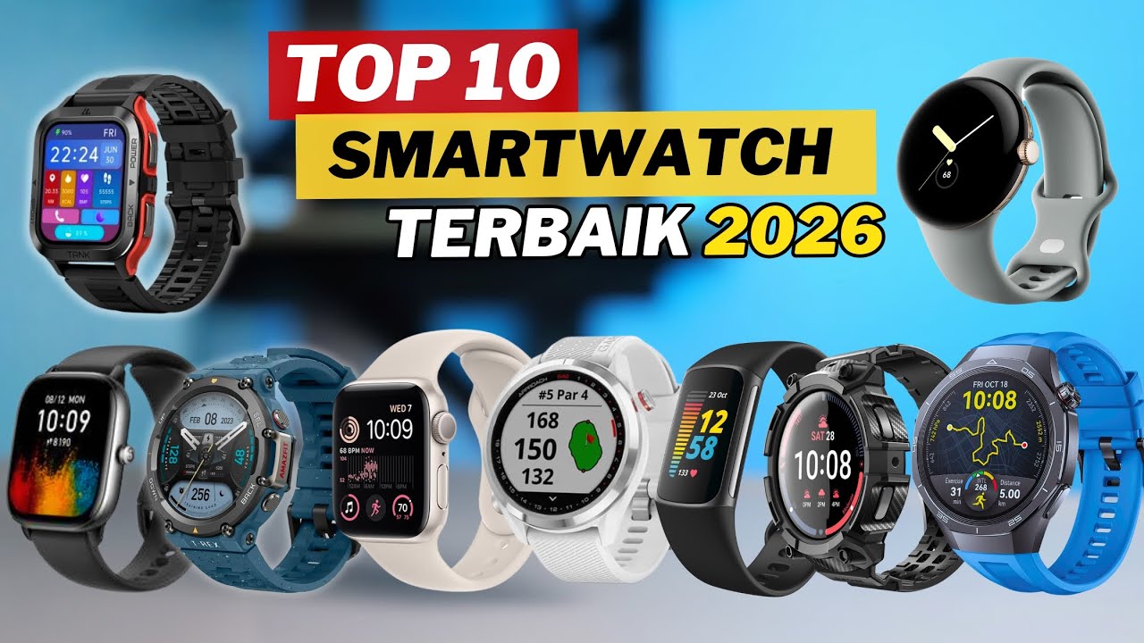 10 Rekomendasi SMARTWATCH FITUR LENGKAP Murah TERBAIK 2026