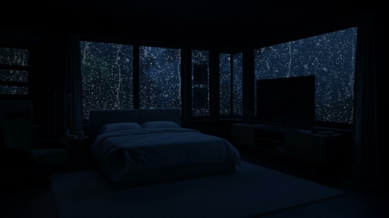 Heavy Rainstorm Ambience for Deep Sleep | Natural Stress Relief and Peaceful Rest