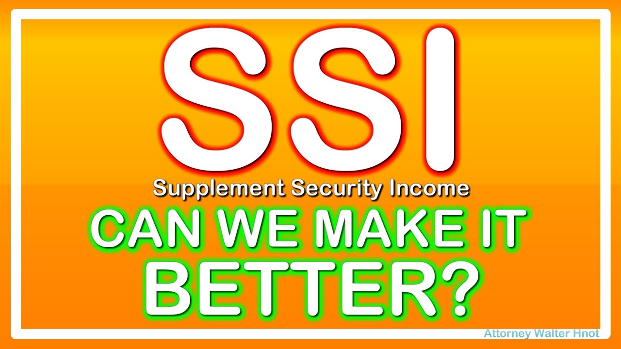 SO...LETS WRITE A BETTER SSI RESTORATION ACT BILL THAN EVEN THE LEGISLATORS HAVE SUPPLIED.
