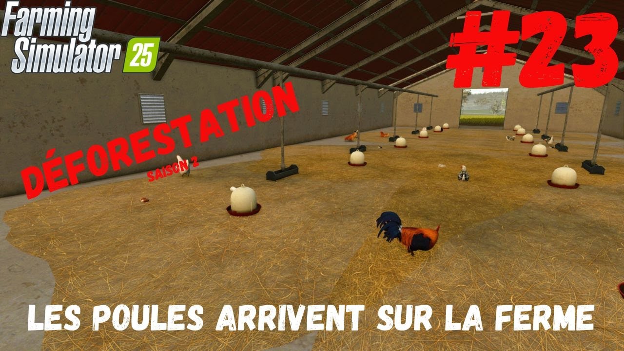 les poules arrivent sur la ferme #23 (fs25)