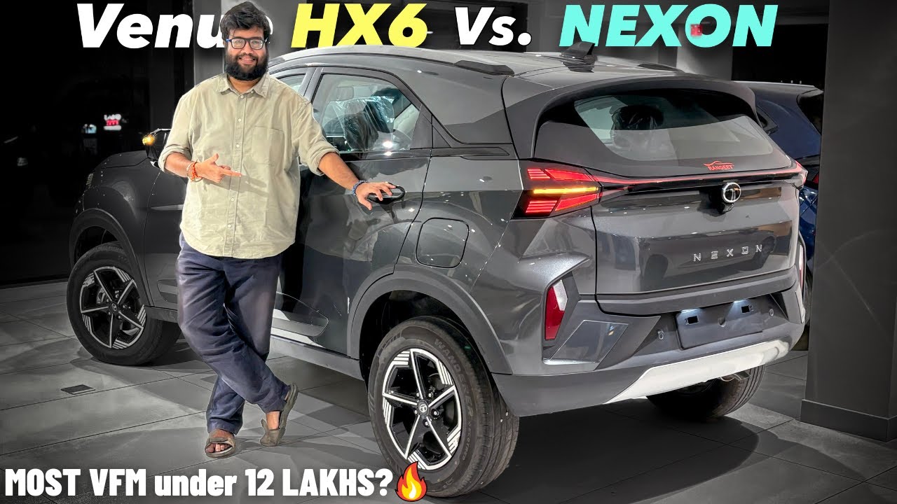 Hyundai Venue HX6 vs Tata Nexon Creative Plus S - Under 12 Lakhs, Which is Most VFM? ✅