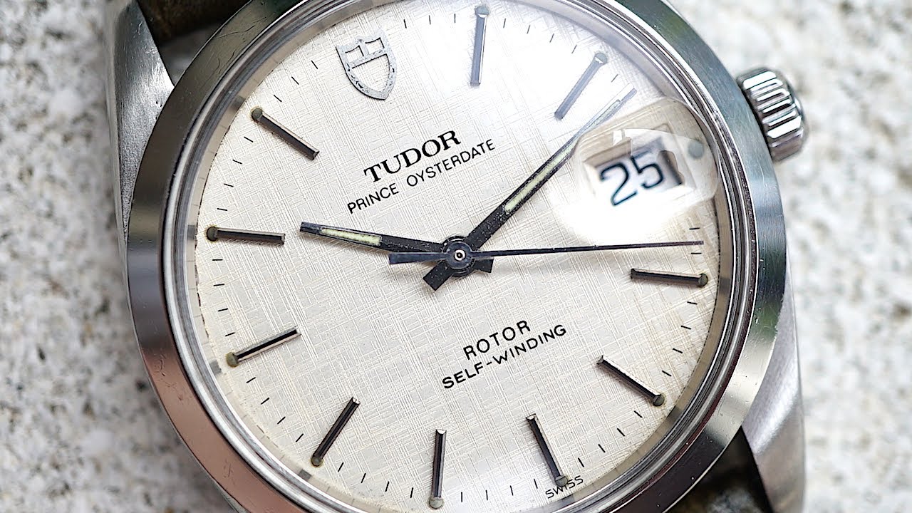 Tudor Prince Oysterdate ref 74000 - WHITE LINEN DIAL - all original - cal 2824-1 from 1984