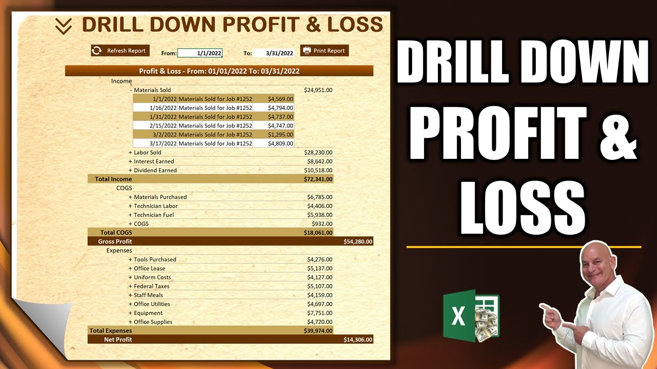 How To Create A Drill Down Profit & Loss Statement In Excel From Scratch [+ FREE DOWNLOAD]