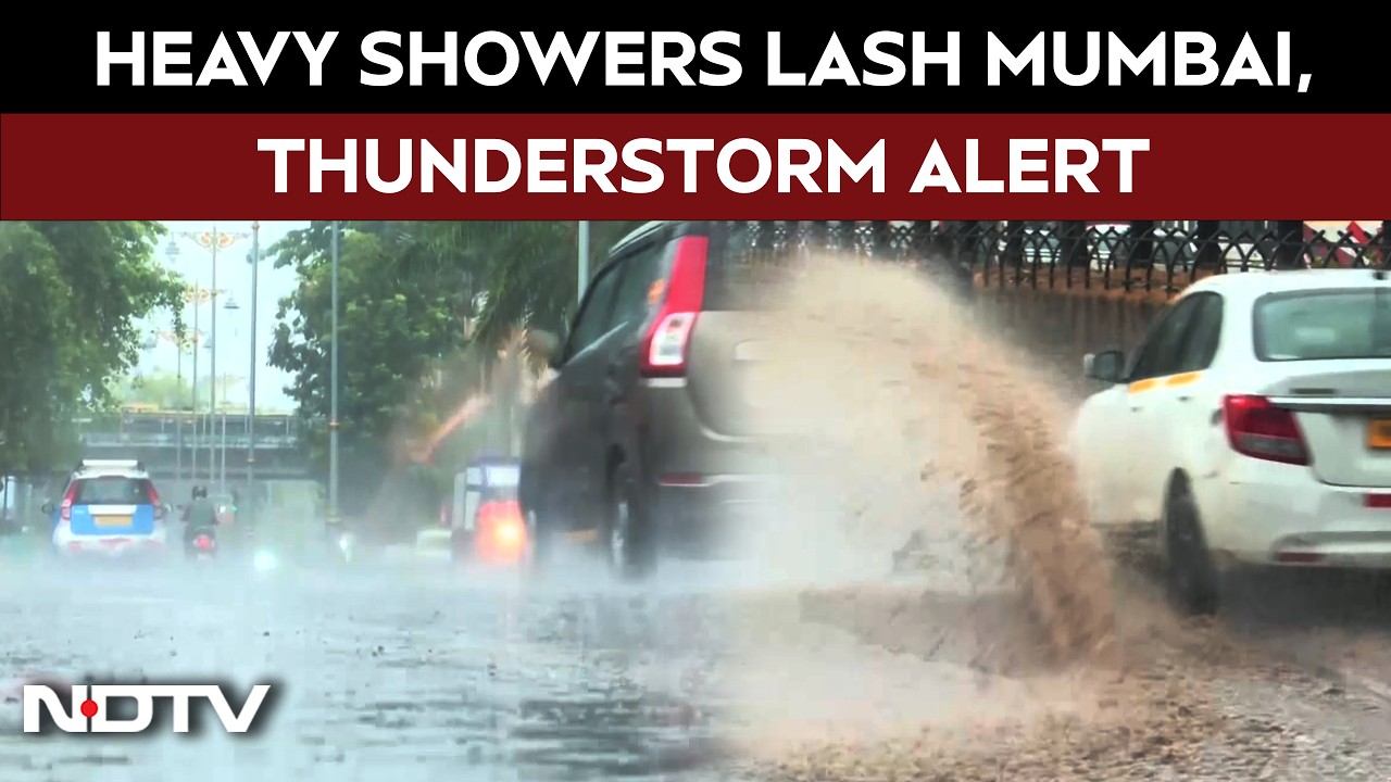 Mumbai Rain Today | Rain Lashes Parts Of Mumbai As City Witness Pre-Monsoon Showers With Lightning