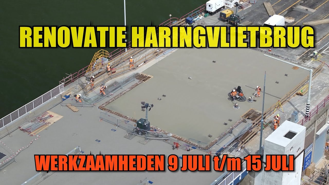 Haringvlietbrug Renovatie - 9 juli tm 15 juli - Het dak is dicht en diverse werkzaamheden