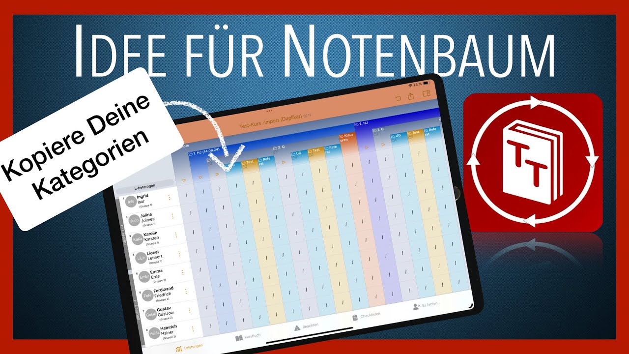 TeacherTool - Idee & Anleitung für einen gesamten Notenbaum 🌳