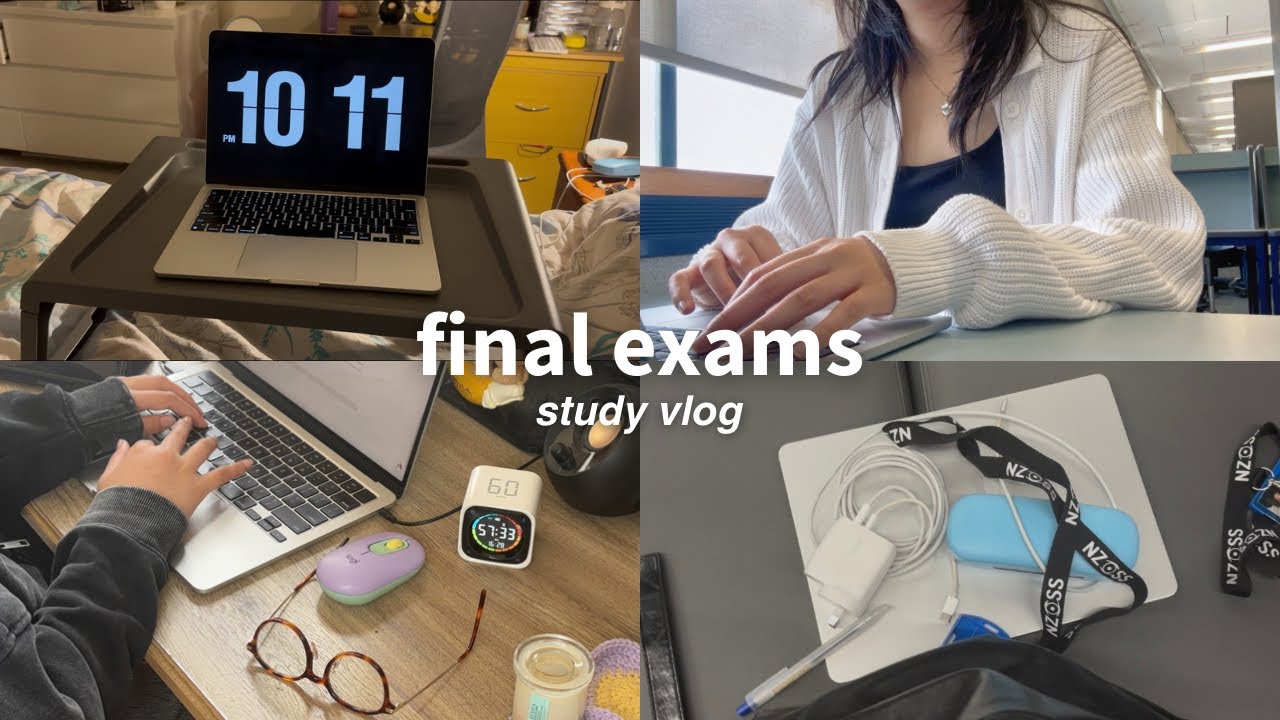 final exams vlog: studying A LOT, productive days locking in, staying motivated