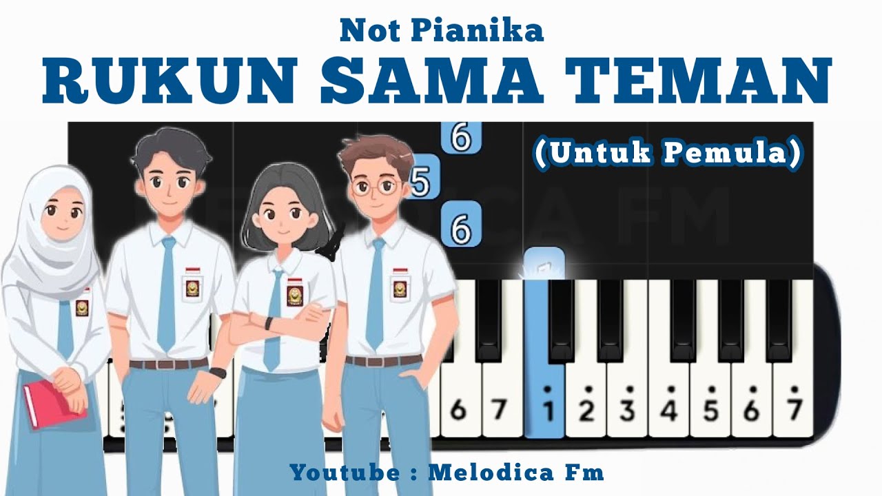 Rukun Sama Teman | Not Pianika + MIDI 