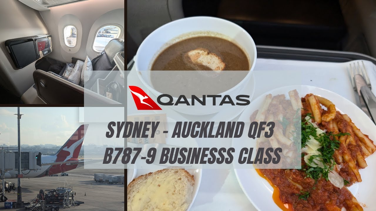 Qantas B787-9 Business Class✈️ Sydney to Auckland QF3
