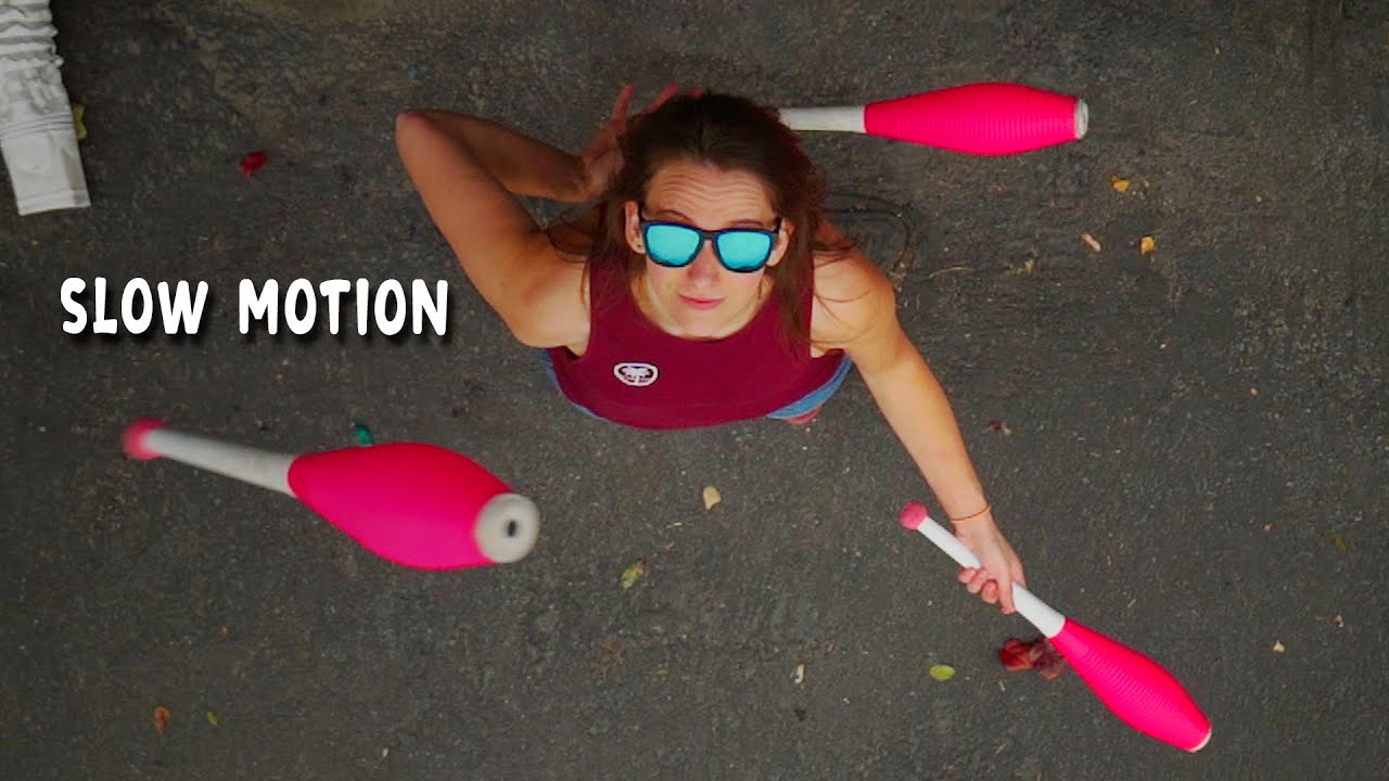 SLOW MOTION Juggling From Above
