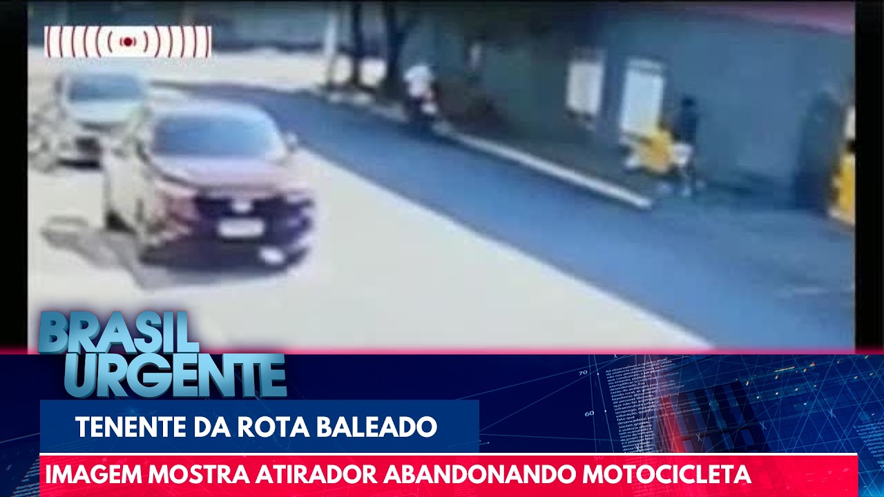 Imagem mostra atirador abandonando motocicleta ap&oacute;s atentado a Tenente da Rota | Brasil Urgente