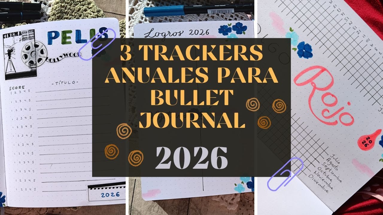 Bullet Journal Set Up 2026💙Parte II Trackers anuales