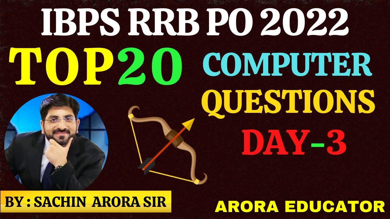 IBPS RRB PO Computer Awareness 2022 | IBPS RRB PO Computer Best Questions Day-3 | IBPS RRB Computer