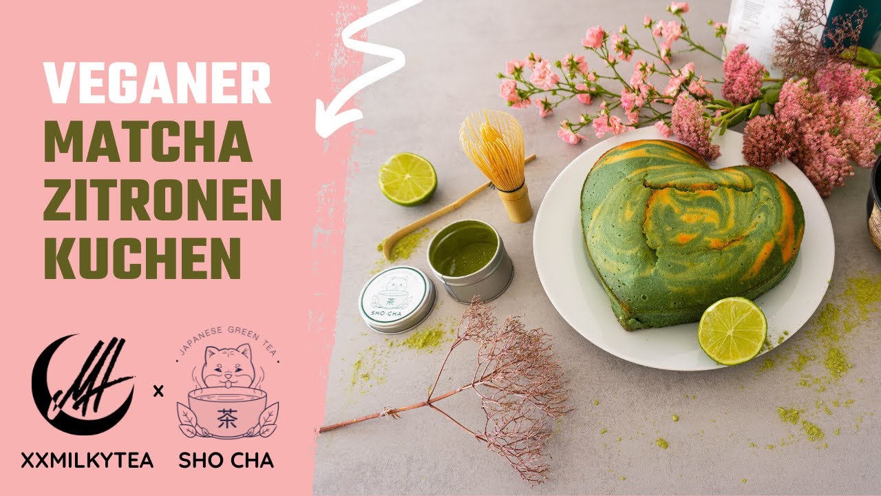 MATCHA ZITRONEN KUCHEN VEGAN ❥🍵 (｡･ω･｡) | xxMilkytea & SHO CHA