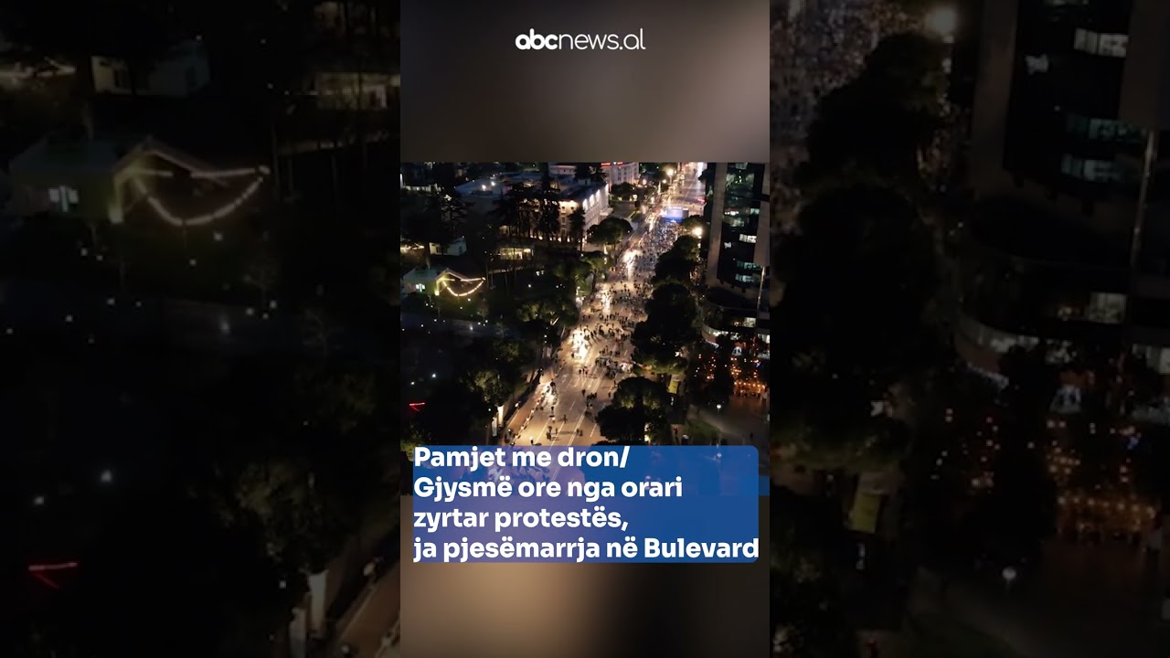 Pamjet me dron/ Gjysm&euml; ore nga orari zyrtar i protest&euml;s, ja pjes&euml;marrja n&euml; Bulevard