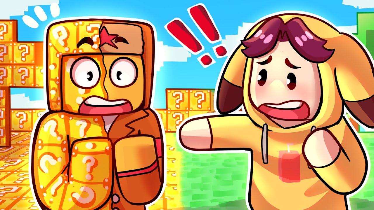 Minecraft pero TODO lo que TOCO se CONVIERTE en LUCKY BLOCKS 🤩