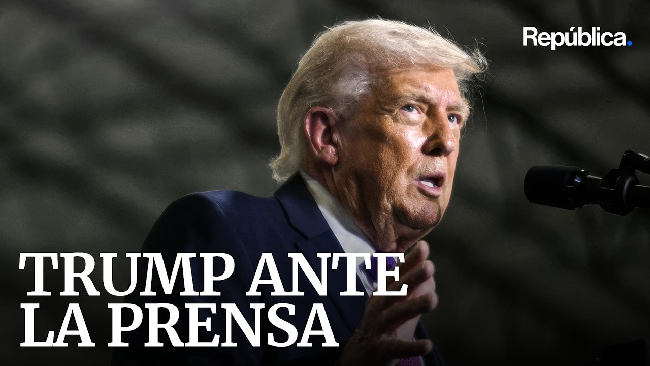 El Presidente Trump habla con la prensa desde Kennedy Center