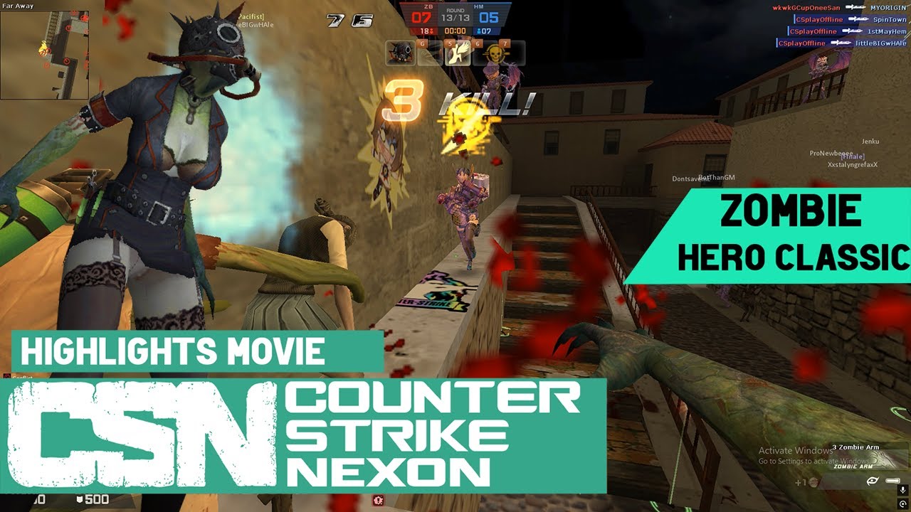 Counter-Strike Nexon Studio CSNS Zombie Hero Classic /Highlights Movie #23