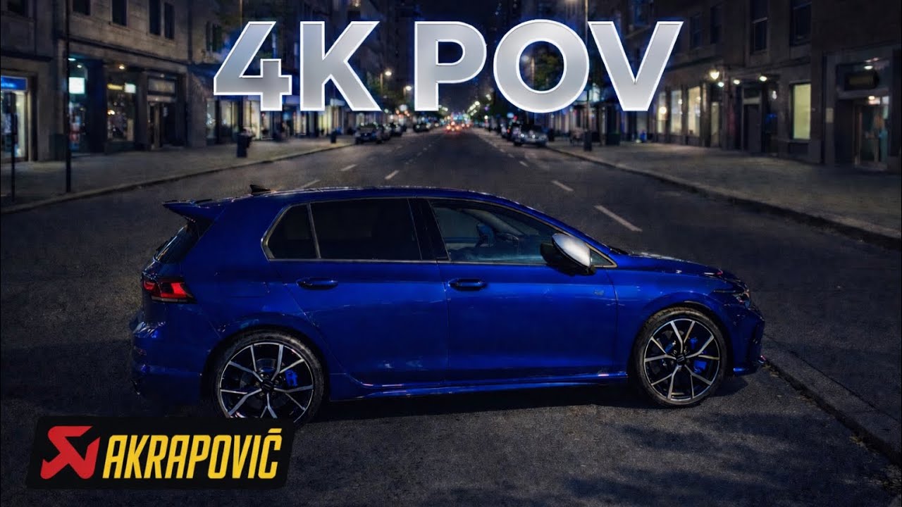 2026 GOLF R AKRAPOVIC NIGHT POV. People reaction in the city