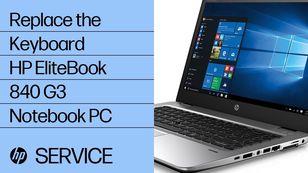 Replace the Keyboard | HP EliteBook 840 G3 Notebook PC | HP Support
