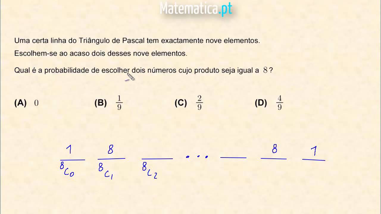 Exercício Resolvido do Triângulo de Pascal
