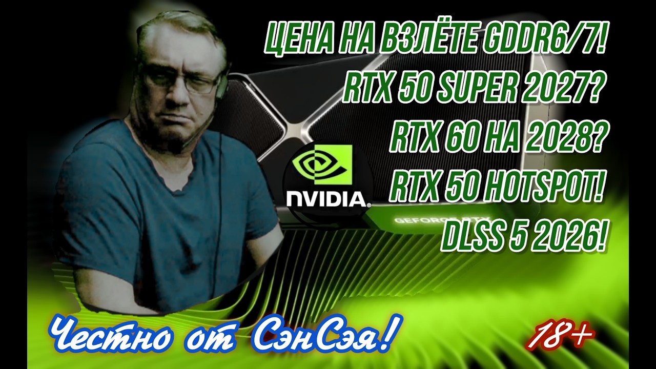 Новости Nvidia! RTX6000 на 2028? DLSS 5 2026! RTX5080 Super 2027? RTX5000 Hotspot! Честно от СэнСэя!