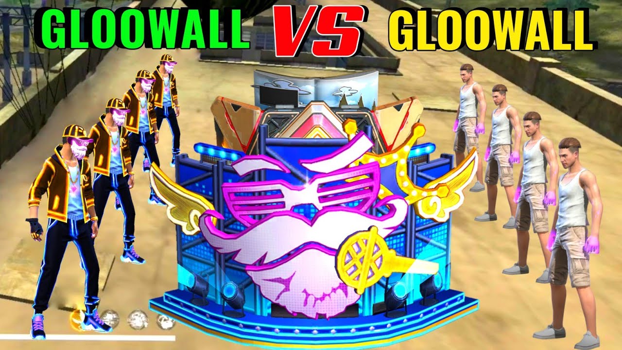 Gloowall vs Gloowall Skin Fight 😎 Neon Bundle vs कलुआ Adam 😱 Gloowall Skin Fight ⚡ Garena Free Fire