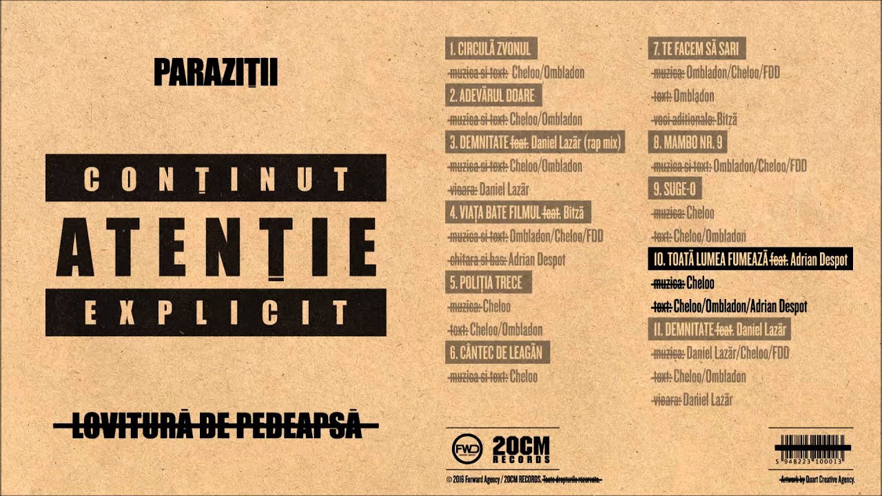 Paraziții - Toată lumea fumează (feat. Adrian Despot)