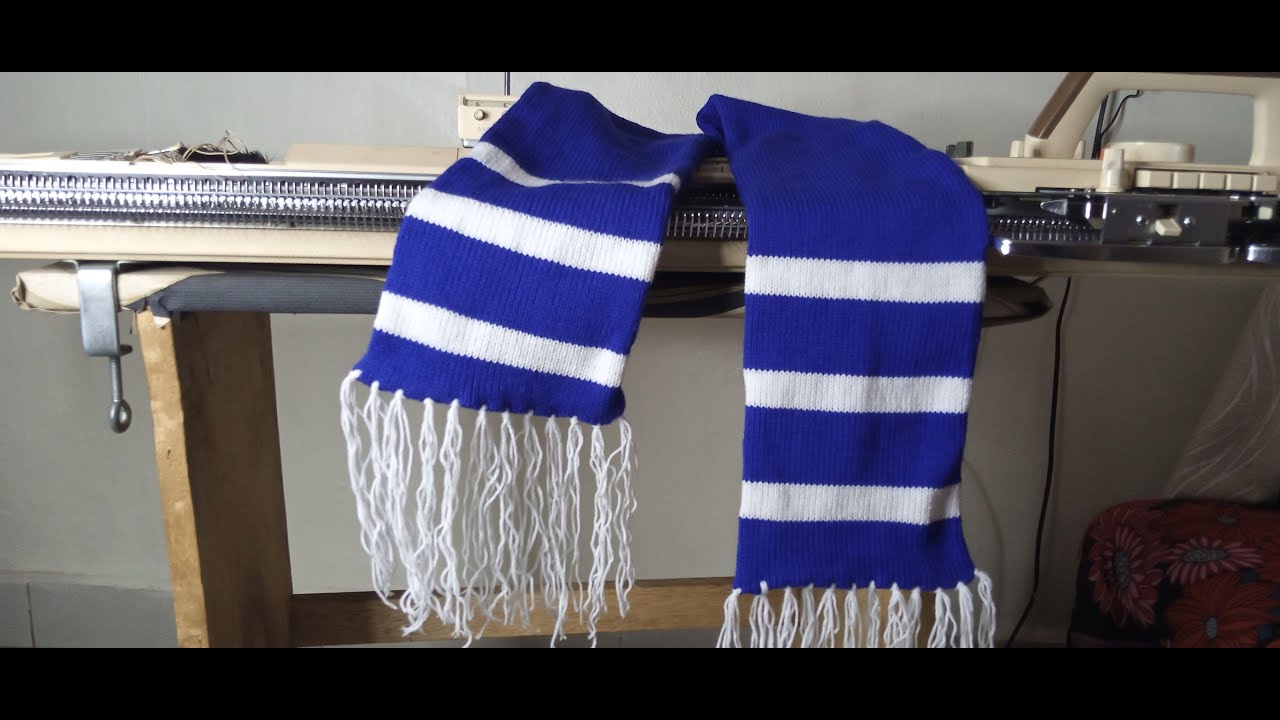 Beginner tutorial for machine knit scarf
