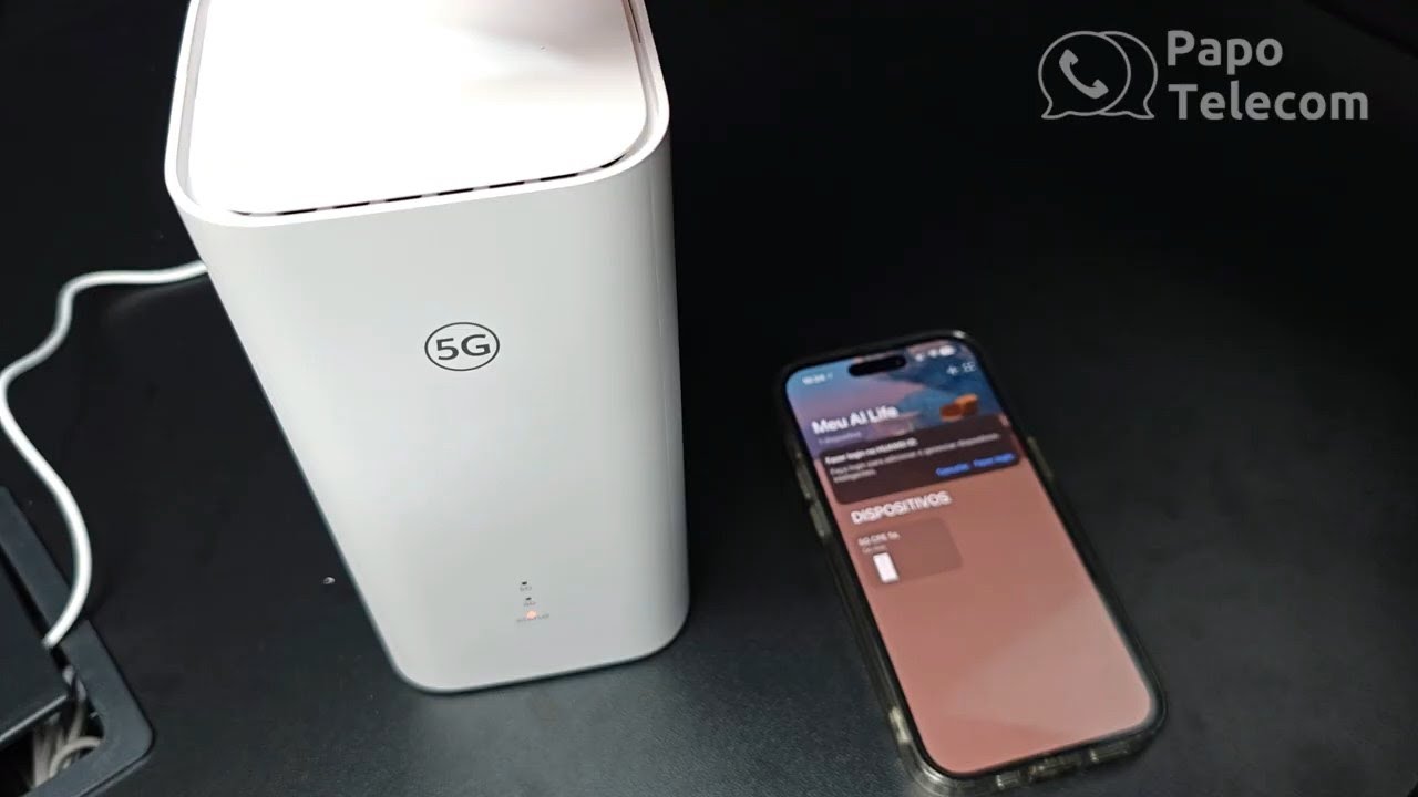 Roteador 5G Huawei H153-381 com Wi-Fi 6 (testando chip Vivo 4G e 5G)