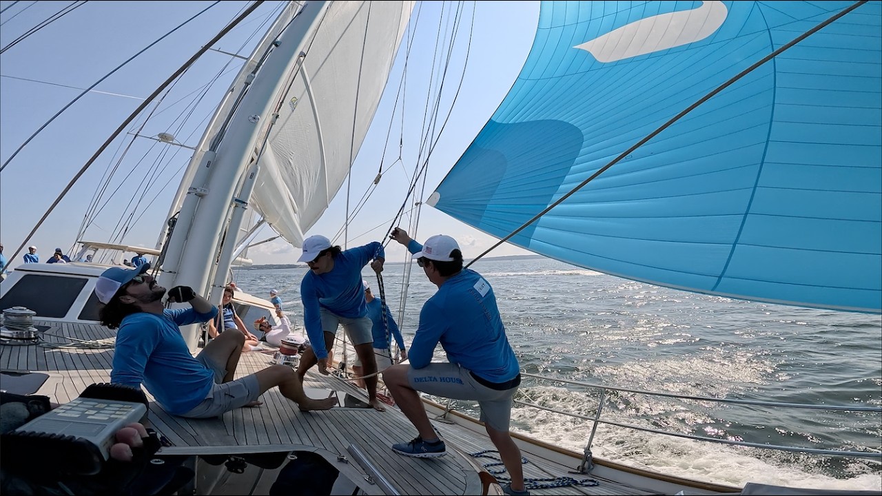 Racing Onboard a 98' Classic Sailing Yacht