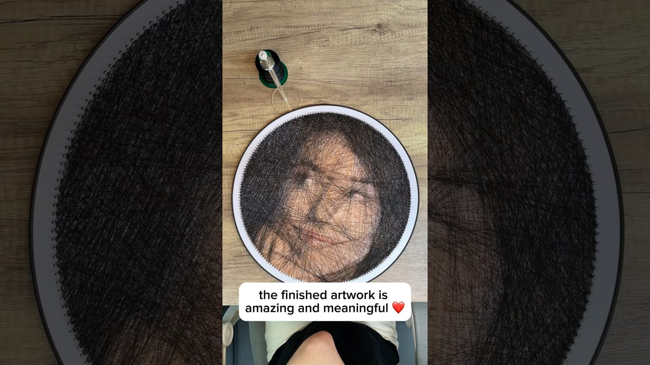 Custom Color String Art Portrait🧵✨#stringart #customportrait #customart #diy #gift #handmade