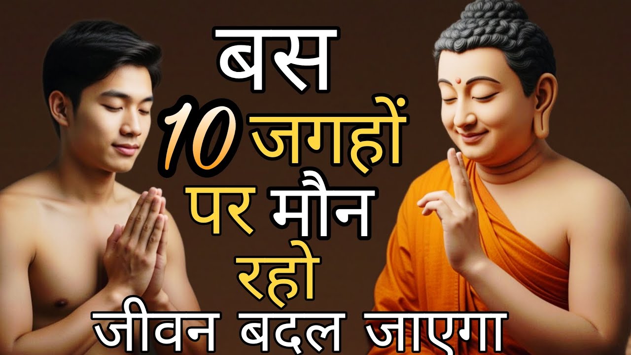 इन 10 जगहों पर चुप रहो , जीवन बदल जायेगा |Buddhist story on silence| Buddh Niti #story