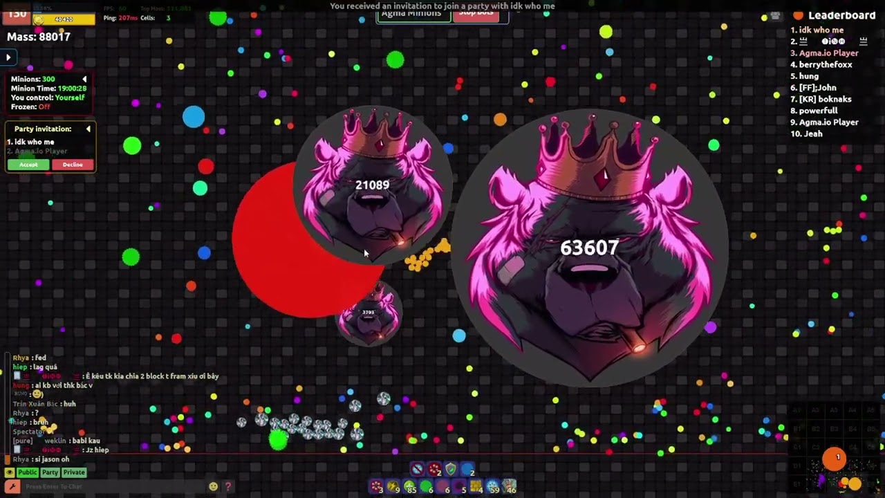 Agma.io 300bots🍀 & Multifeed🍀
